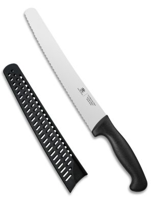 Bread Knife, 10 inch Serrated Sourdough Slicer Cutter for Homemade Bread, 1.4116 German Steel, Ergonomic Anti-slip Handle (Black, 10 inch)