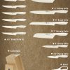 02 Knife Set, HUNTER.DUAL 15 Pcs Kitchen Knife Set with Block Self Sharpening, Dishwasher Safe, Anti-slip Handle (Beige)