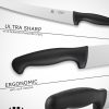 02 Bread Knife, 10 inch Serrated Sourdough Slicer Cutter for Homemade Bread, 1.4116 German Steel, Ergonomic Anti-slip Handle (Black, 10 inch)