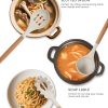 03 Silicone Cooking Utensils Set 10 Pcs - BPA Free Kitchen Utensil Set with Heat-Resistant Wood Handles, Non-Scratch Spatula Set Safe for Nonstick Cookware (White)