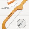 03 Bread Knife for Homemade Bread, 16" Sourdough Bread Slicer, Bow Saw Cutter with Double-sided Blades for Easy Cutting, Orange