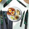 03 HUNTER.DUAL Knife Set, 12-PC Colorful Kitchen Knife Set, 6 Sharp Kitchen Knives with Covers for Cooking, Cutting&Chopping, Greenstone