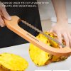 07 Bread Knife for Homemade Bread, 16" Sourdough Bread Slicer, Bow Saw Cutter with Double-sided Blades for Easy Cutting, Orange