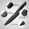 15pro 副图5_ HUNTER.DUAL 15 Pcs Kitchen Knife Set with Block Self Sharpening, Dishwasher Safe, Anti-slip Handle, Black