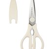 01 Kitchen Scissors for Food, HUNTER.DUAL Heavy Duty Come Apart Poultry Shears for Cooking, All Purpose for Cutting Chicken, Meat, Fish & Vegetables (Cream, 8.35 Inch)