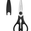 01 Kitchen Scissors for Food, HUNTER.DUAL Heavy Duty Come Apart Poultry Shears for Cooking, All Purpose for Cutting Chicken, Meat, Fish & Vegetables (Black, 8.35 Inch)