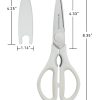 Kitchen Scissors for Food, HUNTER.DUAL Heavy Duty Come Apart Poultry Shears for Cooking, All Purpose for Cutting Chicken, Meat, Fish & Vegetables (White, 8.35 Inch)