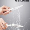Kitchen Scissors for Food, HUNTER.DUAL Heavy Duty Come Apart Poultry Shears for Cooking, All Purpose for Cutting Chicken, Meat, Fish & Vegetables (White, 8.35 Inch)