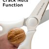 Kitchen Scissors for Food, HUNTER.DUAL Heavy Duty Come Apart Poultry Shears for Cooking, All Purpose for Cutting Chicken, Meat, Fish & Vegetables (White, 8.35 Inch)