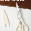 07 Kitchen Scissors for Food, HUNTER.DUAL Heavy Duty Come Apart Poultry Shears for Cooking, All Purpose for Cutting Chicken, Meat, Fish & Vegetables (Cream, 8.35 Inch)