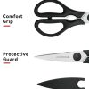 07 Kitchen Scissors for Food, HUNTER.DUAL Heavy Duty Come Apart Poultry Shears for Cooking, All Purpose for Cutting Chicken, Meat, Fish & Vegetables (Black, 8.35 Inch)